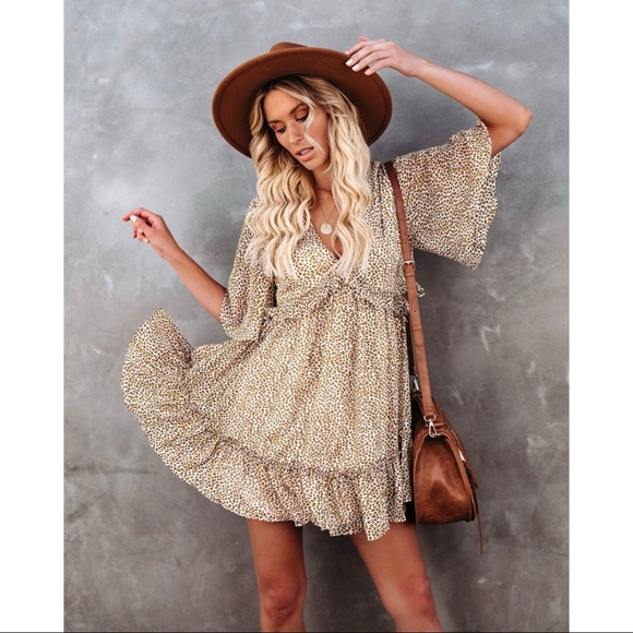 LAST ONE - STAREDOWN LEOPARD RUFFLE DRESS - Picture 9 of 11